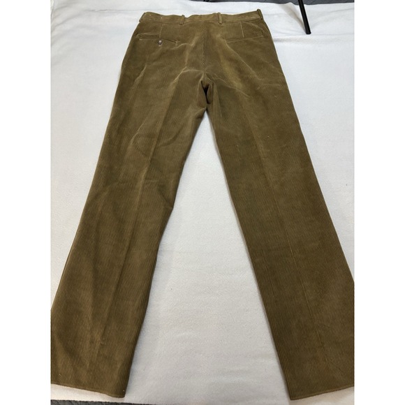 J Mclaughlin Corduroy Pants Men's 36x36 Brown Chino Straight Leg Made In USA Zip - Picture 10 of 15